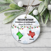 The Love Between Grandma & Granddaughter Knows No Distance - Personalized 3D Inflated Effect Ceramic Ornament Ch07 899340