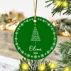 Custom Name Christmas Tree Ceramic Ornament, Personalized Holiday Decoration, Christmas Keepsake Gift HA75 919122