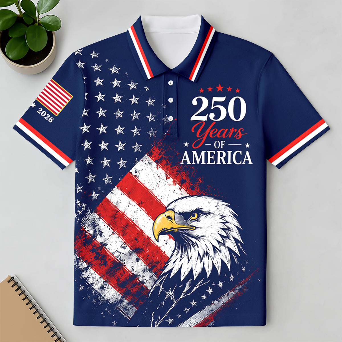 250th Anniversary of USA Polo Shirt 250 Years of Freedom Polo Shirt CH07 911806