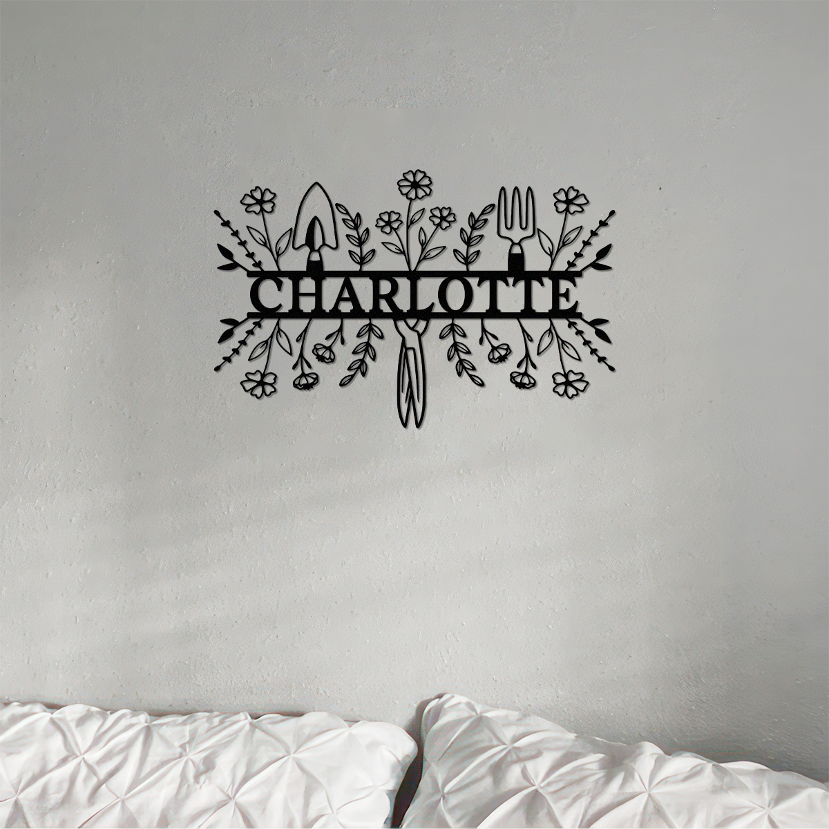 Custom Name Grandma's Garden Monogram Metal Sign Gift for Gardener, Metal Yard Decor LM32 899243