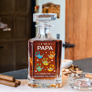 Personalized From The Reasons You Drink Decanter Gift For Dad, Grandpa HO82 894462