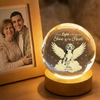 Custom Photo Dog Cat Pet Your Light Will Always Shine In My Heart Memorial Engraved Crystal Ball LED Night Light HO82 901434