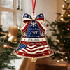 Custom Family Name USA 250th Anniversary Liberty Bell Acrylic Ornament Christmas Tree Decor, Patriotic Keepsake Gift HA75 919354