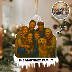 Personalized Funny Comic Style Photo Acrylic Ornament Gift for Family LM32 895031
