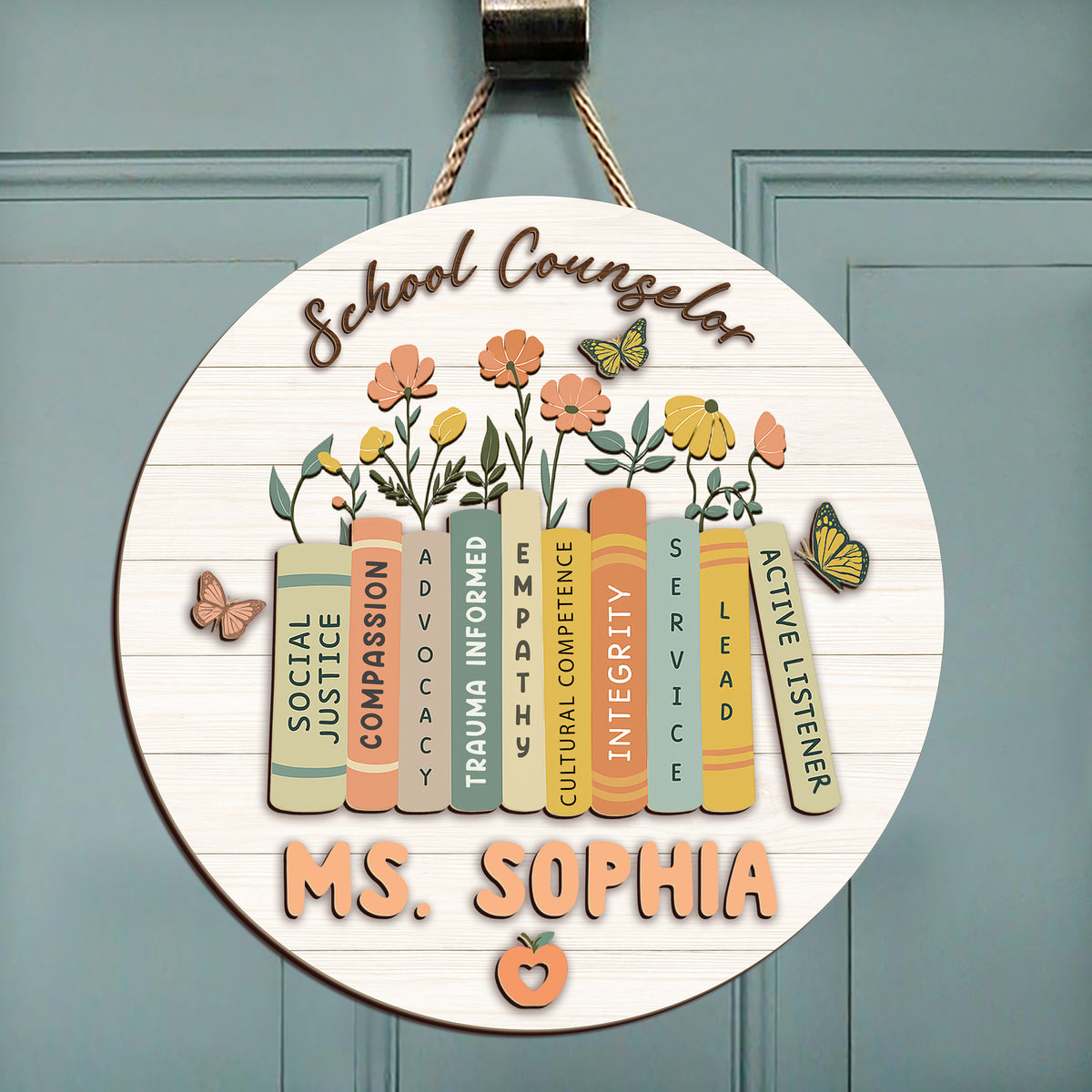 Personalized School Counselor Door Hanger Gift For Teacher HO82 894304