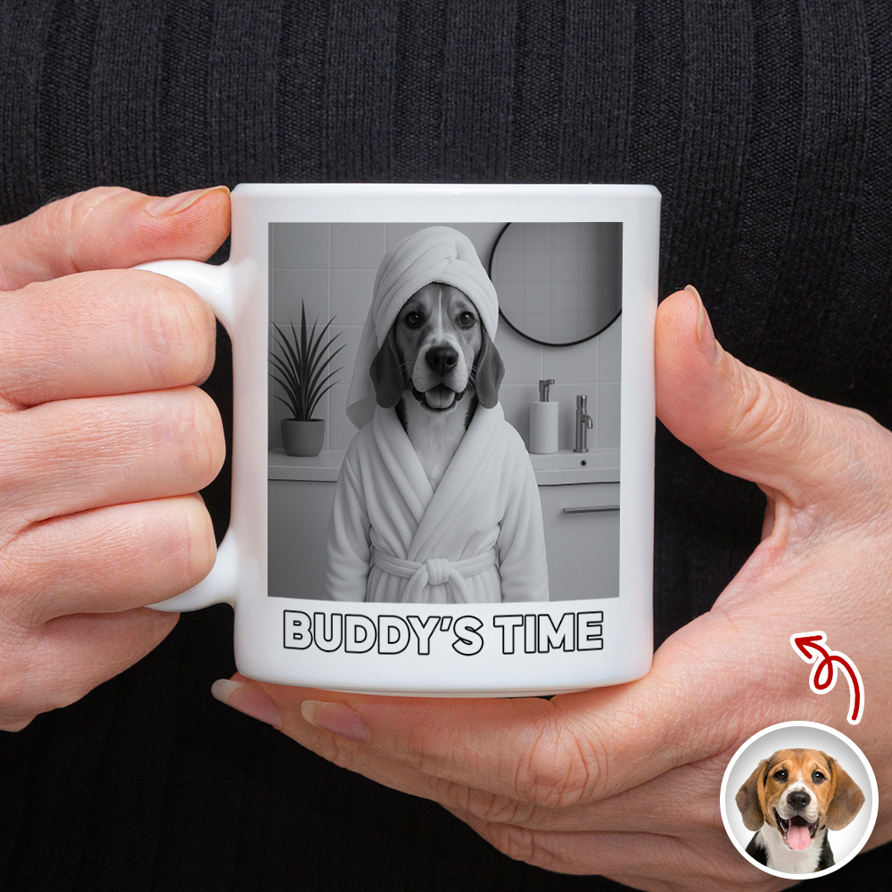 Custom Funny Photo Dog's Relax Time White Mug LM32 895061