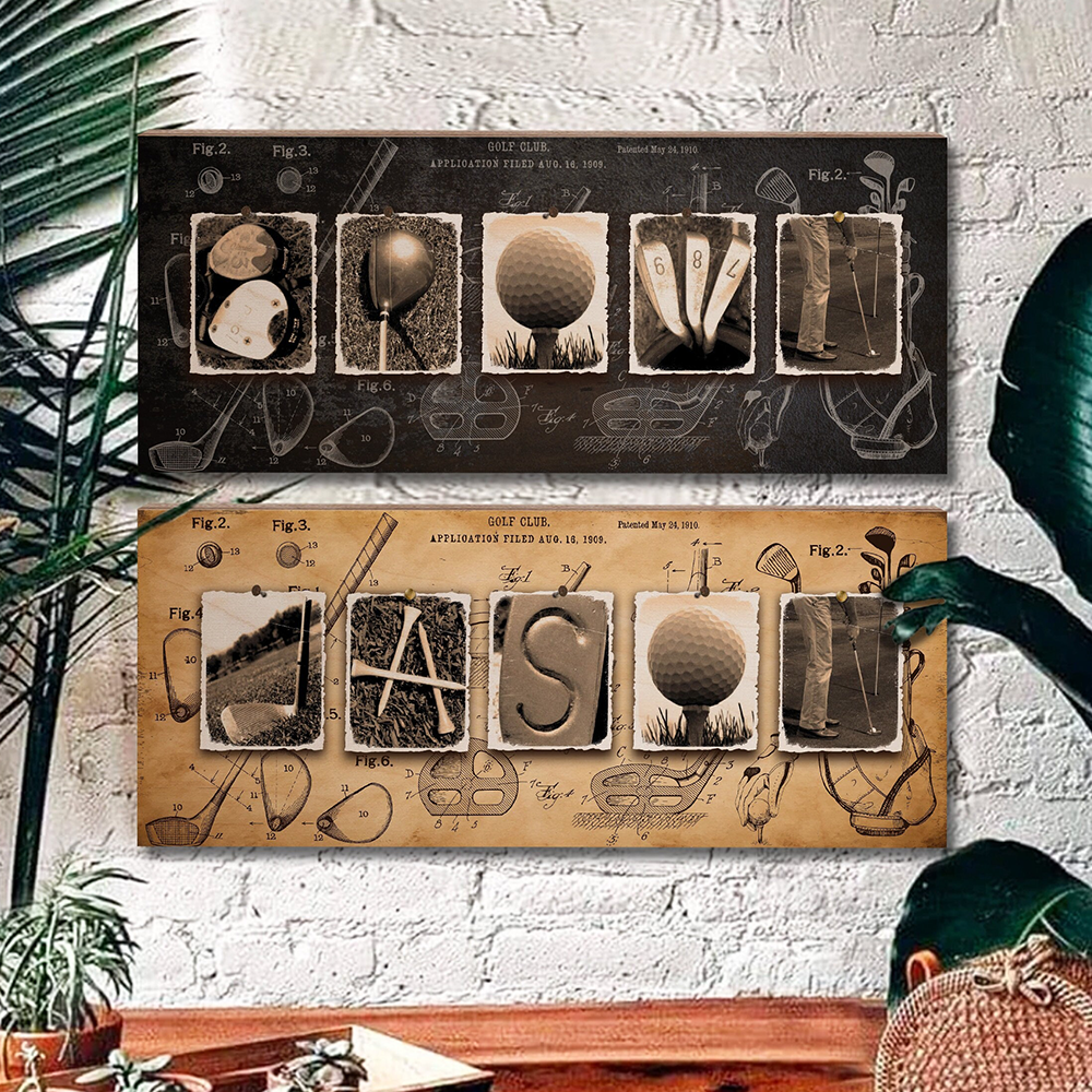 Personalized Golf Wood Sign Gifts, Golf Gifts for Men, Golf Room Decor, Vintage Golf HA75 898644