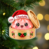 Personalized Glitter Dumpling Christmas Acrylic Ornament Dumpling Lover Gift, Kids Christmas Gift LM32 670141