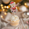 Custom Funny Cat Photo Christmas Cupcake Toppers Xmas Decor TH10 894769