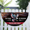 Custom Family Name 250 Years Of Freedom Patriotic Eagle Non-pleated Fan Flag HO82 901310