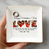 Custom Photo To Me You Are The World Valentine Jewelry Dish HO82 901118