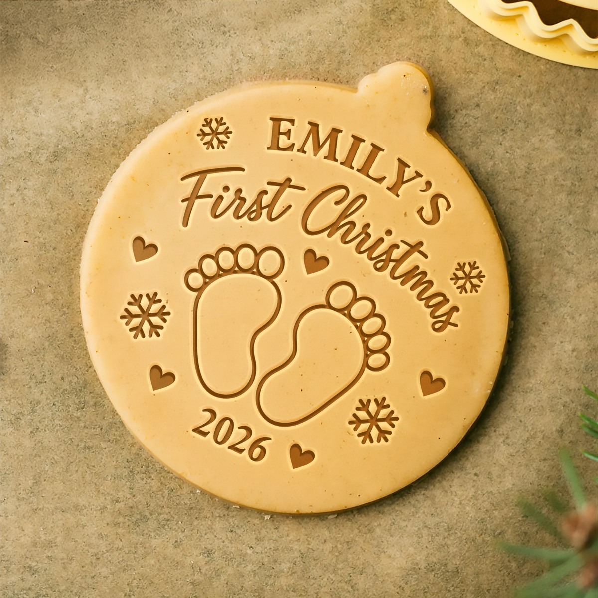 Personalized Name Baby's First Christmas Cookie Stamp HA75 919360