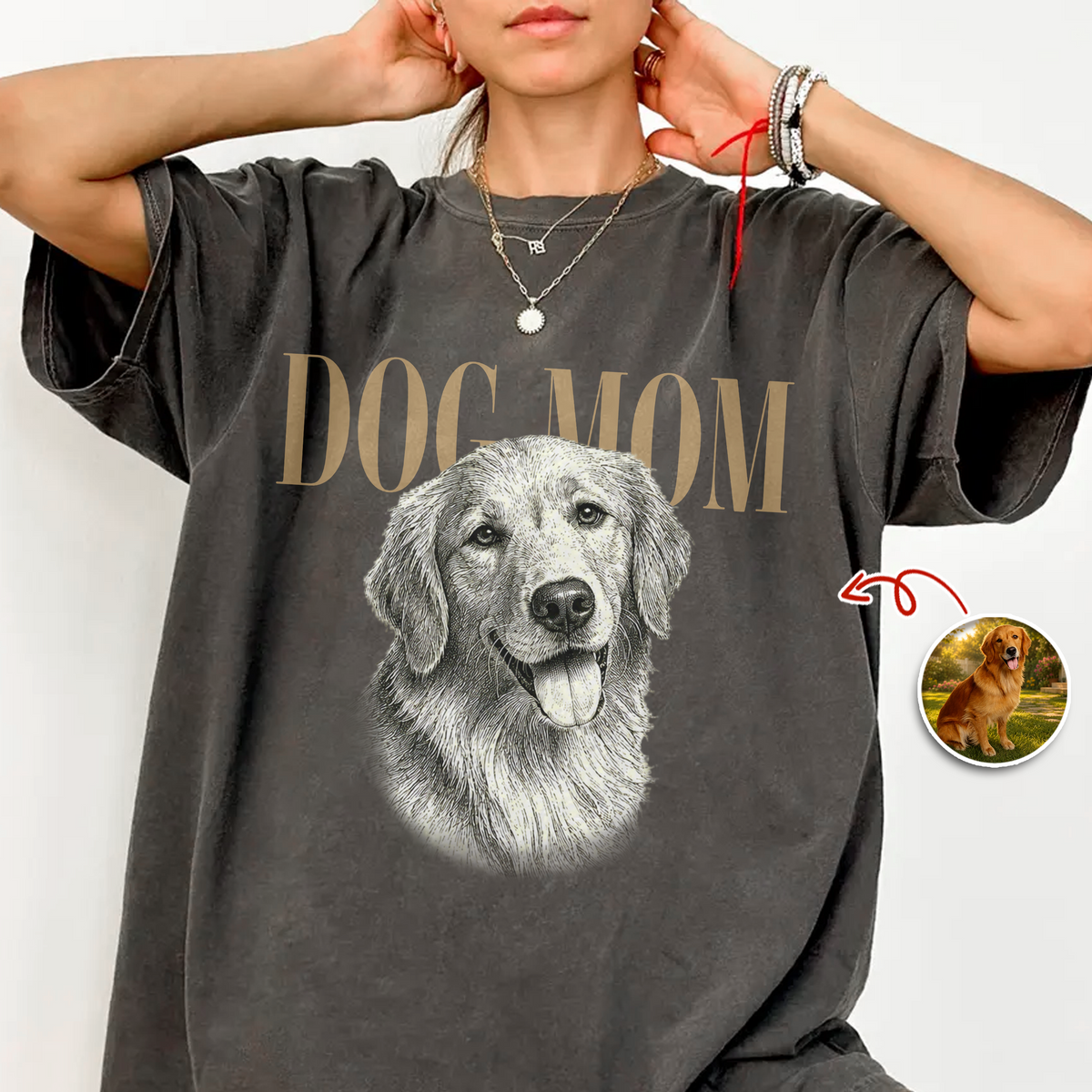 Custom Pet Face Dog Dad Dog Mom Vintage Style Comfort Shirt CH07 911936