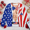 Custom Funny US 250th Anniversary Patriotic Ugly Sweater, America Flag Christmas Gift HA75 919160