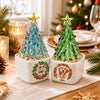 Custom Dog Cat Photo Christmas Wreath Mini Ceramic Pot With Glass Christmas Tree HO82 903626