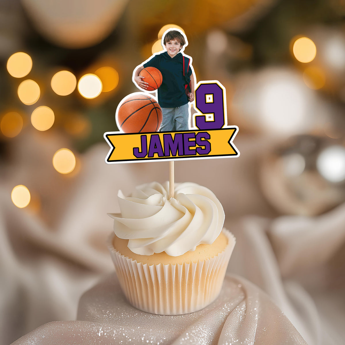 Custom Photo Sport King Decoration Cupcake Toppers LM32 893343