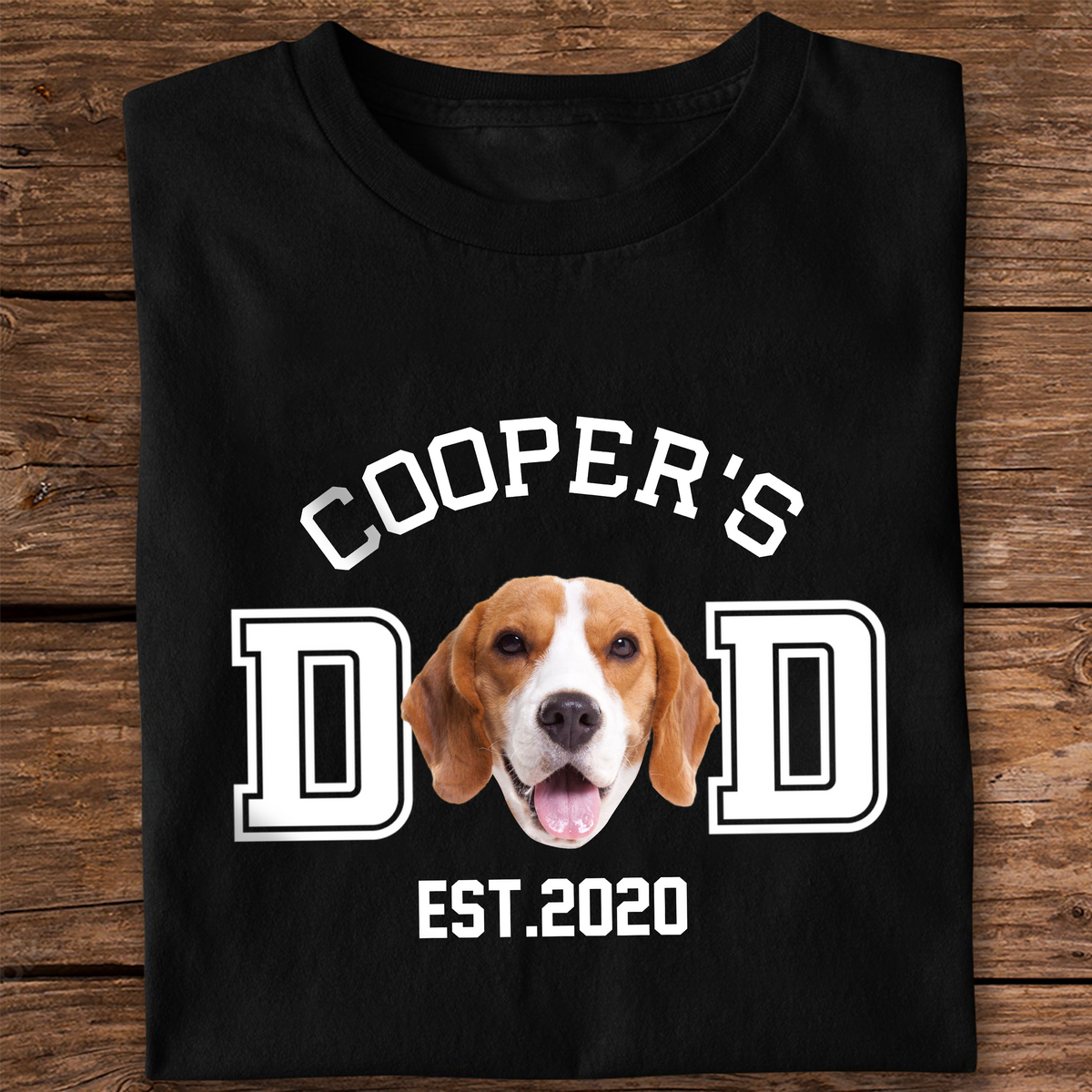Custom Photo Dog Cat Dad EST Dark Shirt Gift For Dog Cat Lovers CH07 895954
