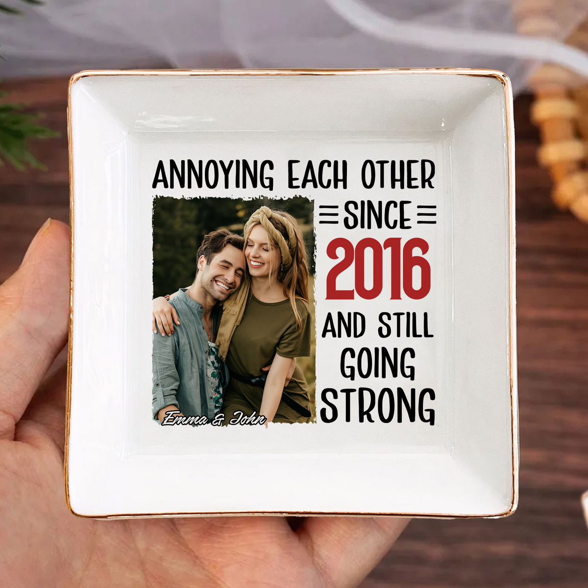 Custom Photo Annoying Each Other Valentine Jewelry Dish Gift For Couple HO82 901120