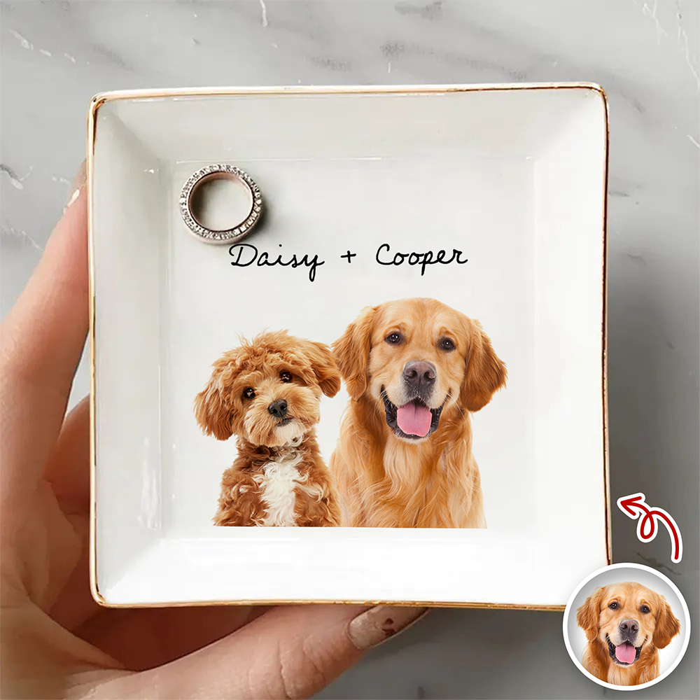Custom Dog Cat Photo Jewelry Dish Gift for Pet Lovers HA75 898408