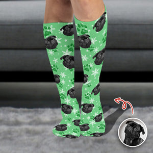 Custom Dog Photo Christmas Fluffy Socks Christmas Gift CH07 899202