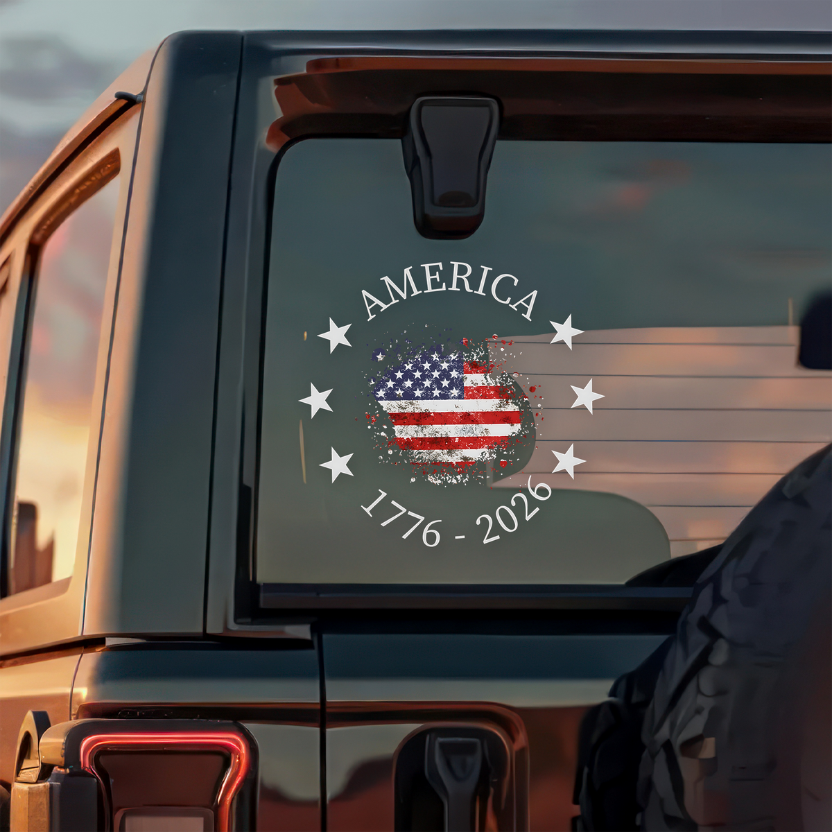 America 1776-2026 250 Years Anniversary Car Window Decal Sticker LM32 899467