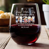 Custom Photo Happy Mother's Day & 250 Years Of America To My World Wine Glass HO82 902138