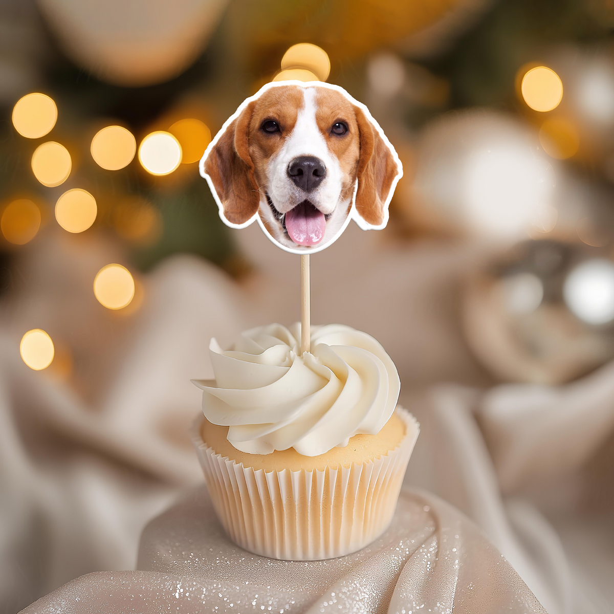 Custom Photo Funny Dog Funny Personalized Decoration Cupcake Toppers HA75 891986
