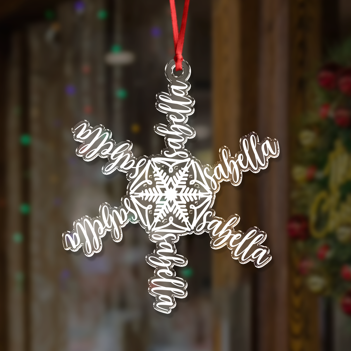 Custom Name Snowflake Acrylic Ornament Christmas Gift For Family CH07 899040