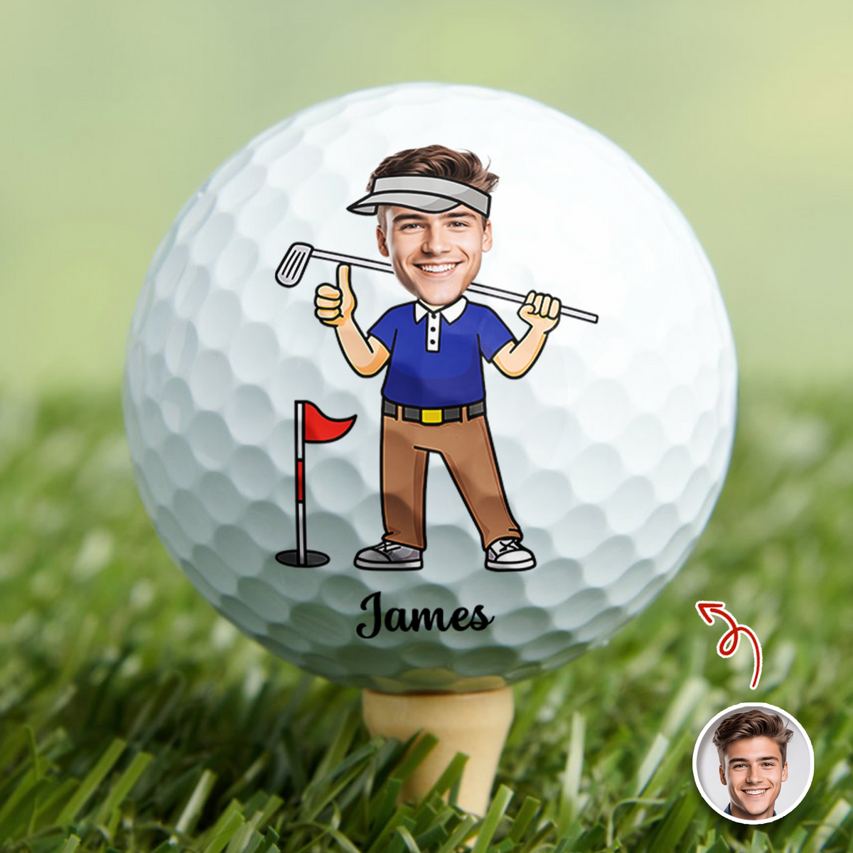 Custom Funny Face Golf Ball Perfect Gift for Golf Lovers HA75 898556