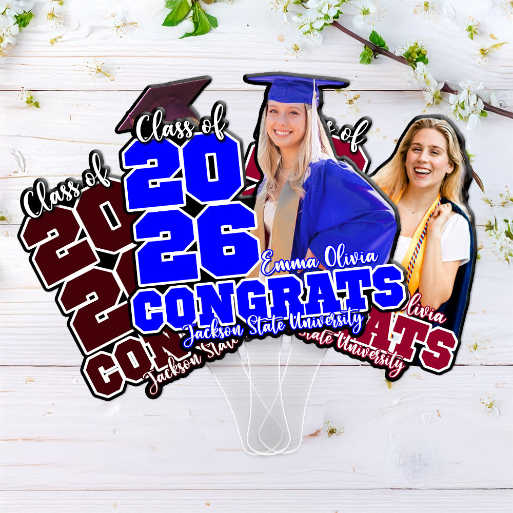 Personalized Congrats Class Of 2026 Face Fan Graduation Party Decoration LM32 899453