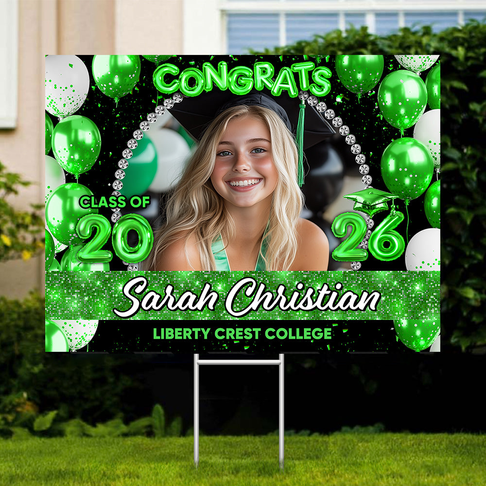 Personalized Congrats Graduation Class Of 2026 Yard Sign CH07 910762