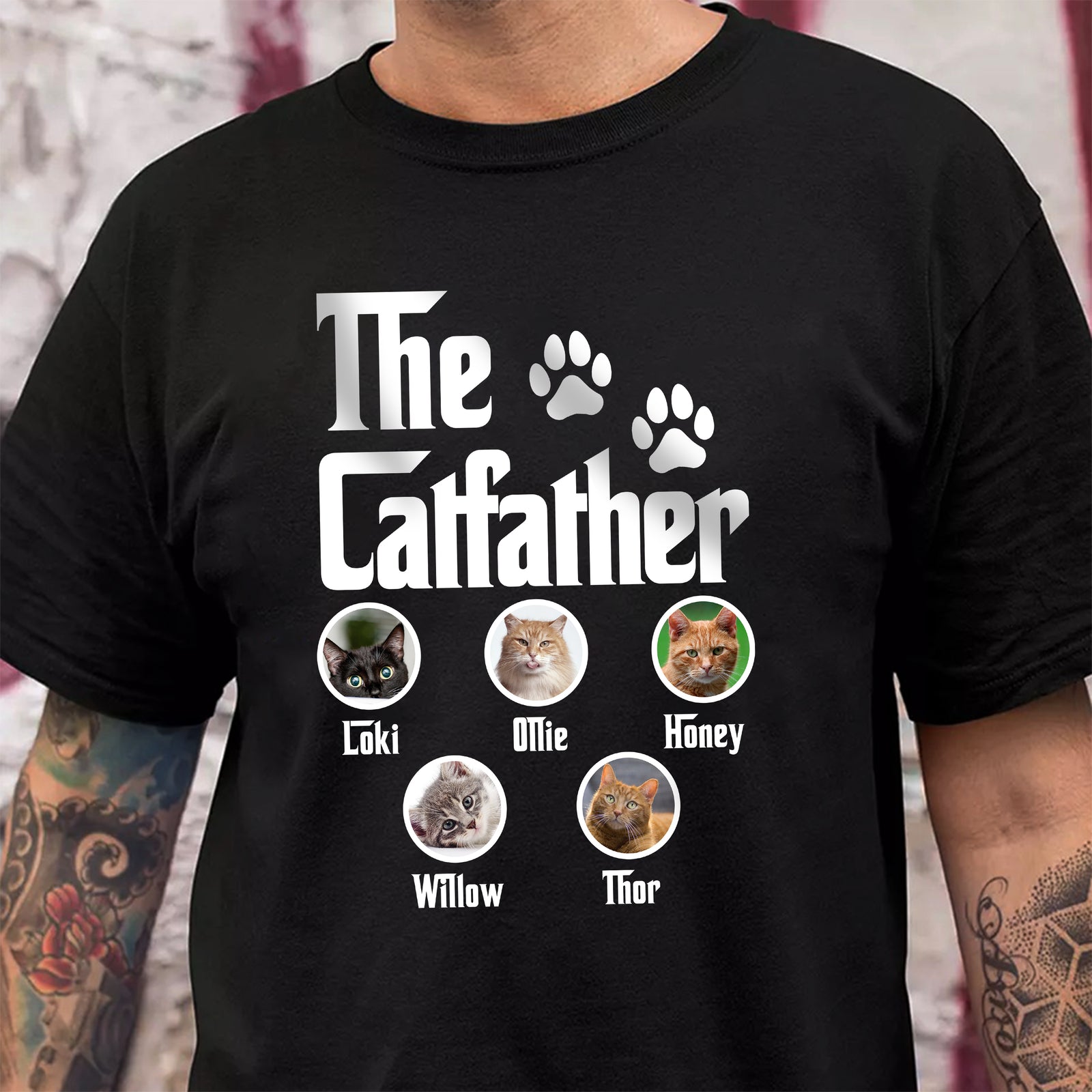 Custom Photo The Catfather Dark Shirt For Dad TH10 892947