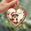 Custom Photo Watercolor Pet Dog Cat Wood Ornament Christmas Gift HA75 919530