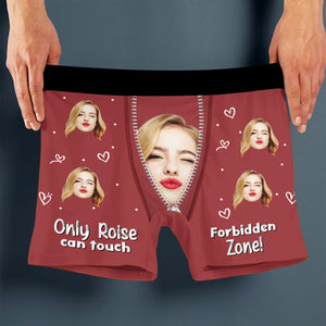 Custom Photo Only Her - Personalized Men's Boxer Briefs Valentine's Day HA75 898416