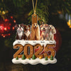 Xmas With Dog Acrylic Ornament Personalized Gift For Christmas HO82 900116