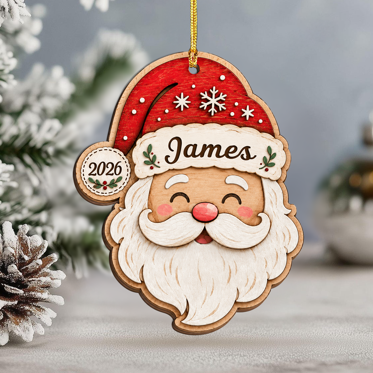 Personalized Custom Name Layer Wood Ornament For Christmas Decor TH10 171149