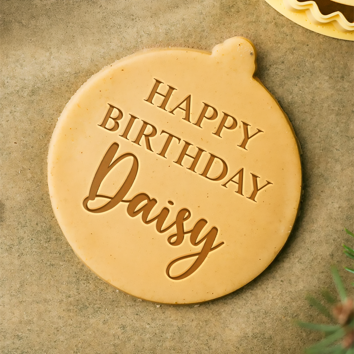 Custom Name Happy Birthday Cookie Stamp, Special Occasion Baking Accessory LM32 669685