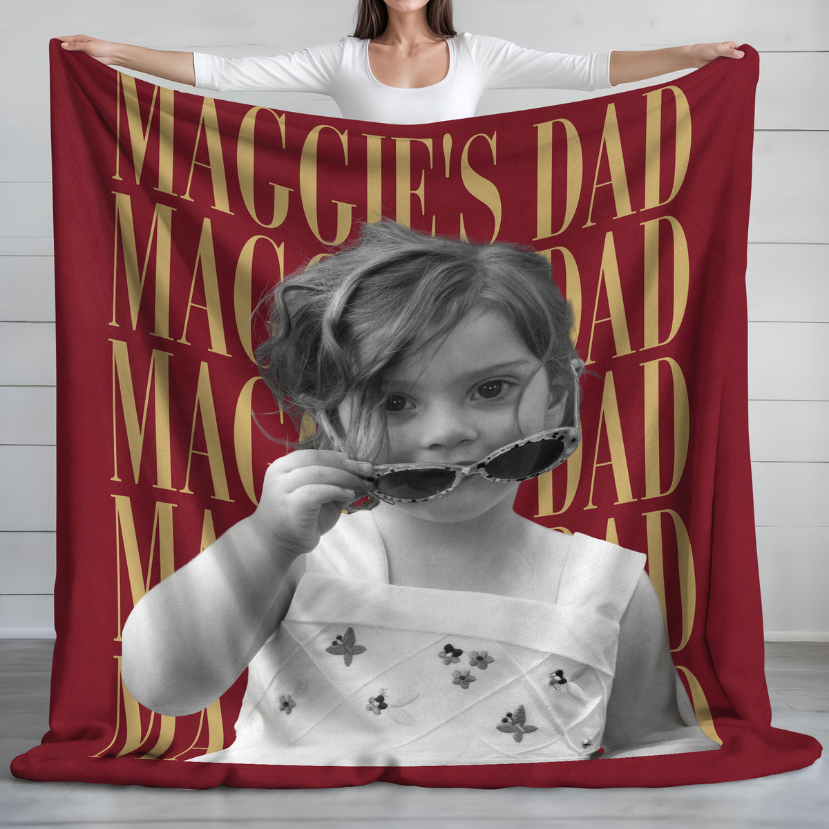 Personalized Vintage Photo Dad, Mom Blanket HO82 902924