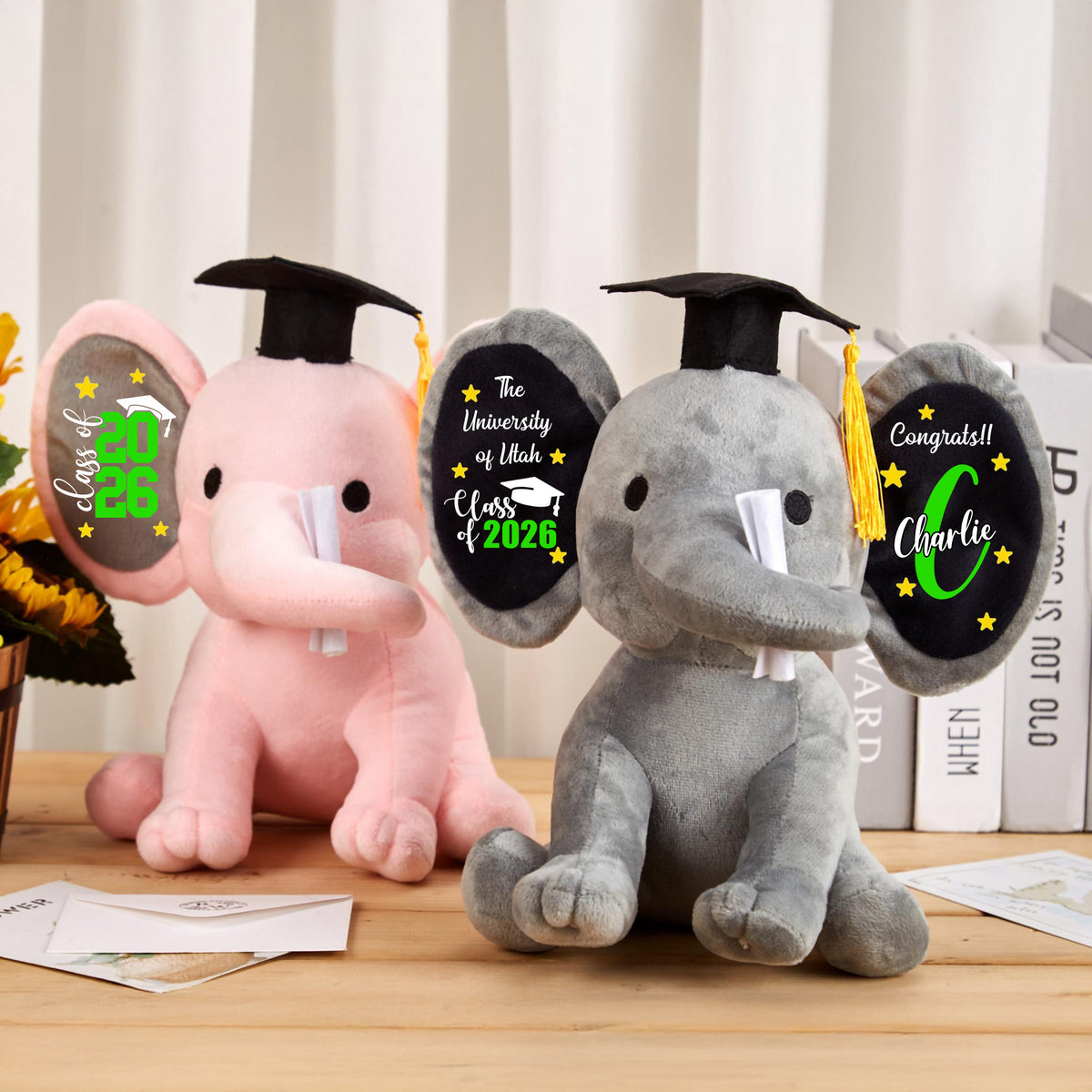 Custom Graduation Class Of 2026 Elephant Stuffed Animal With Name LM32 897683