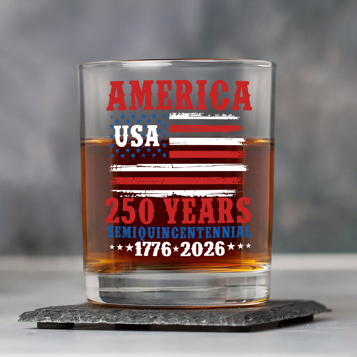 America 250 Years Semiquincentennial Whiskey Glass TH10 894671