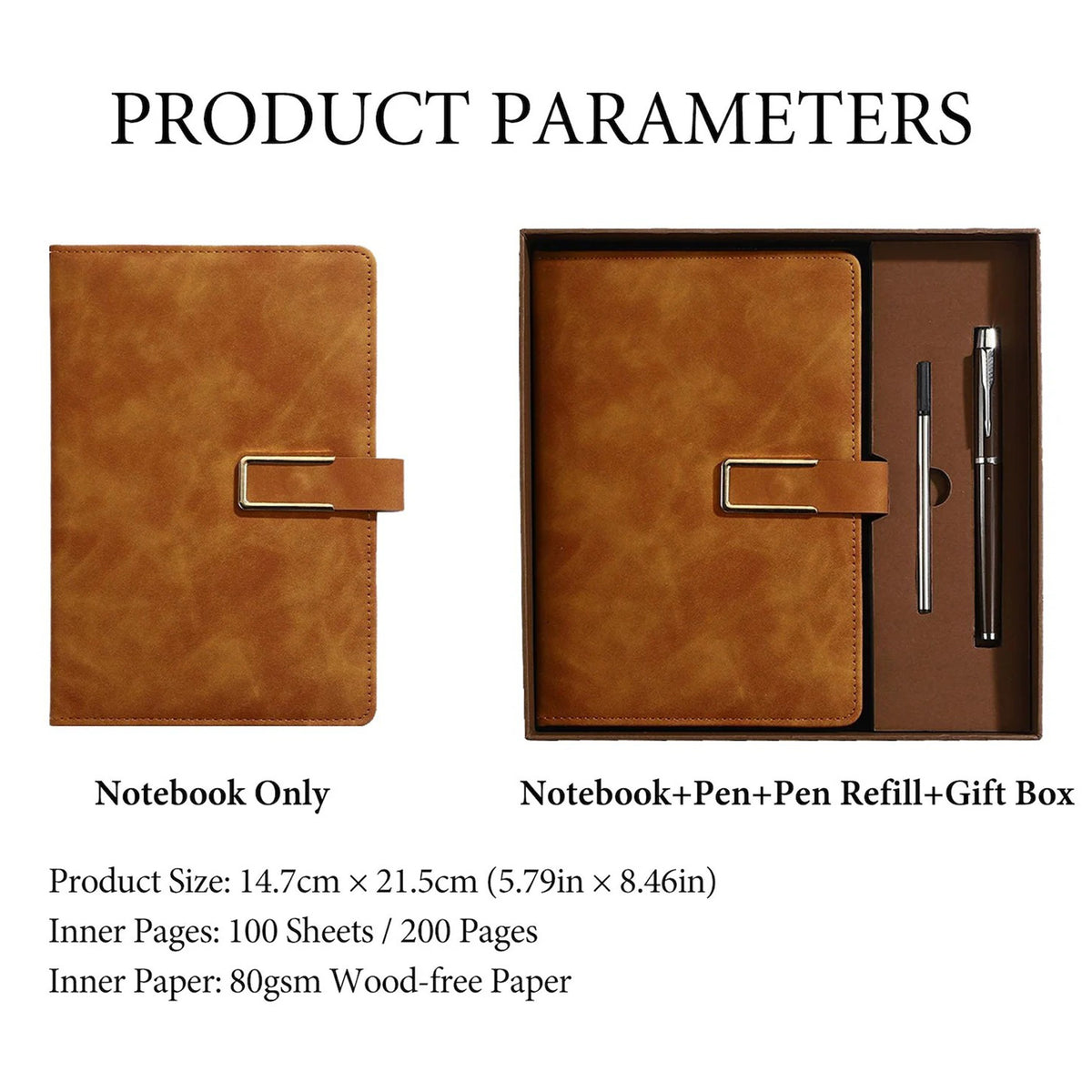 Engraved Birth Flower Leather Journal, Personalized Name Notebook Set, Graduation Gifts for Her HA75 920592