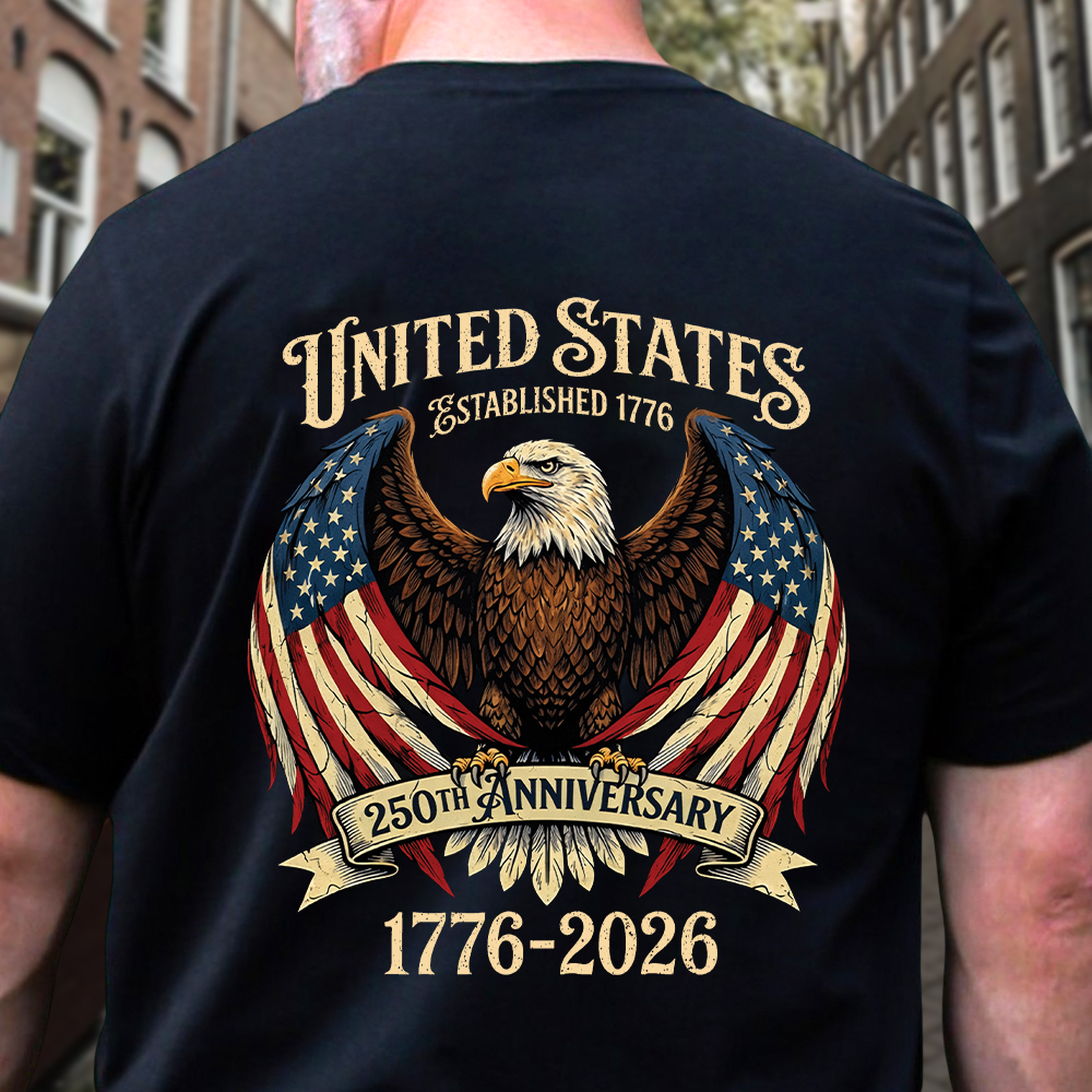 250 Years American Flag 250th Anniversary USA Back Shirt HA75 920926