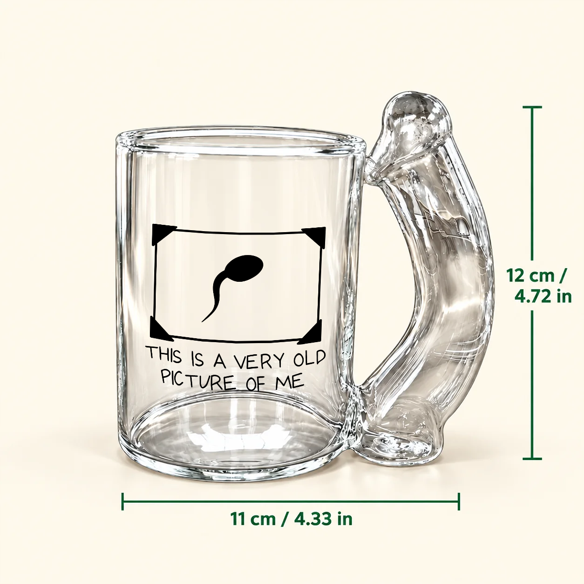 Funny This Is a Very Old Picture of Me Novelty Sperm Joke Naughty Glass Mug CH07 180884