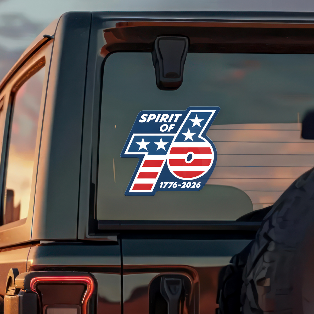 Spirit Of 76 1776 - 2026 Car Window Decal Sticker TH10 169231