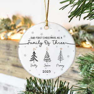 First Christmas As Family Ceramic Ornament Personalized Gift HO82 894594