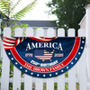Custom Family Name America 250 Birthday 1776-2026 Non-Pleated Fan Flag HA75 920366