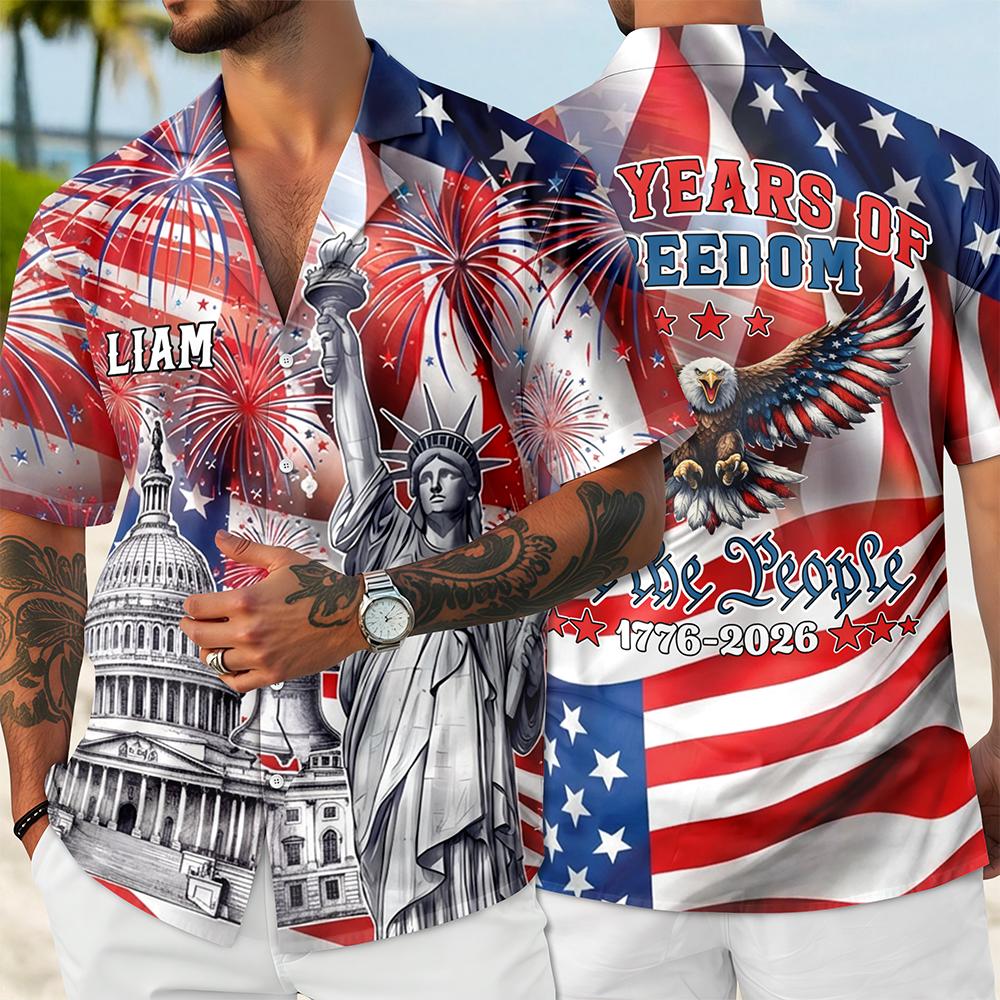 Custom Name 250 Years Of Freedom - We The People 1776-2026 Hawaii Shirt TH10 898821