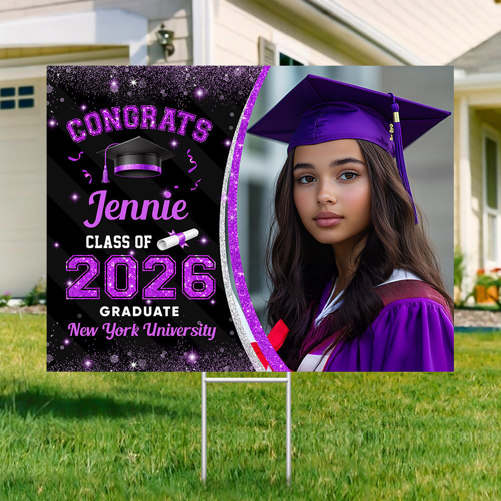 Custom Photo Class Of 2026 Personalized Graduation Yard Sign HA75 920462