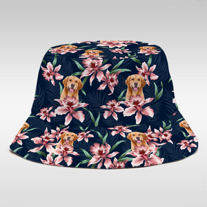 Custom Photo For Dog Lovers With Lily Flowers Bucket Hat HA75 892600