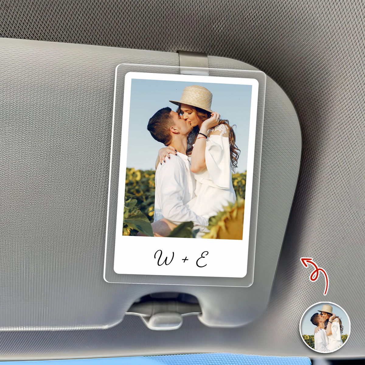 Custom Photo And Name Best Couple Valentine Gift Acrylic Car Visor TH10 898479
